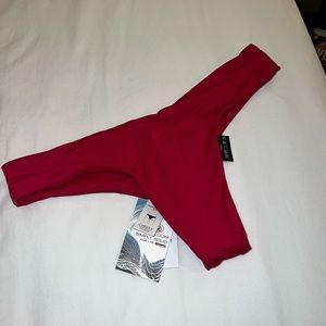 Volcom ruby red cheeky bikini bottom